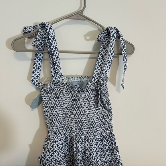 NWT Hill House The Ribbon Charlotte Nap Dress in Navy Circular Lattice - Picture 7 of 8